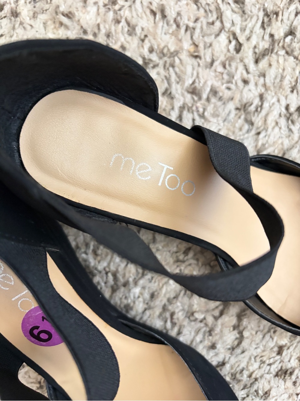 me too Black Wedge Heels - Picture 2 of 5